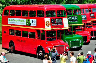 Routemaster bus line up Routemaster bus line up